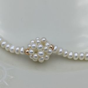 Vintage Glass Seed Pearl Beads Knotted Necklace